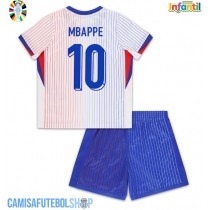 Camisa de time de futebol França Kylian Mbappe #10 Replicas 2º Equipamento Infantil Europeu 2024 Manga Curta (+ Calças curtas)